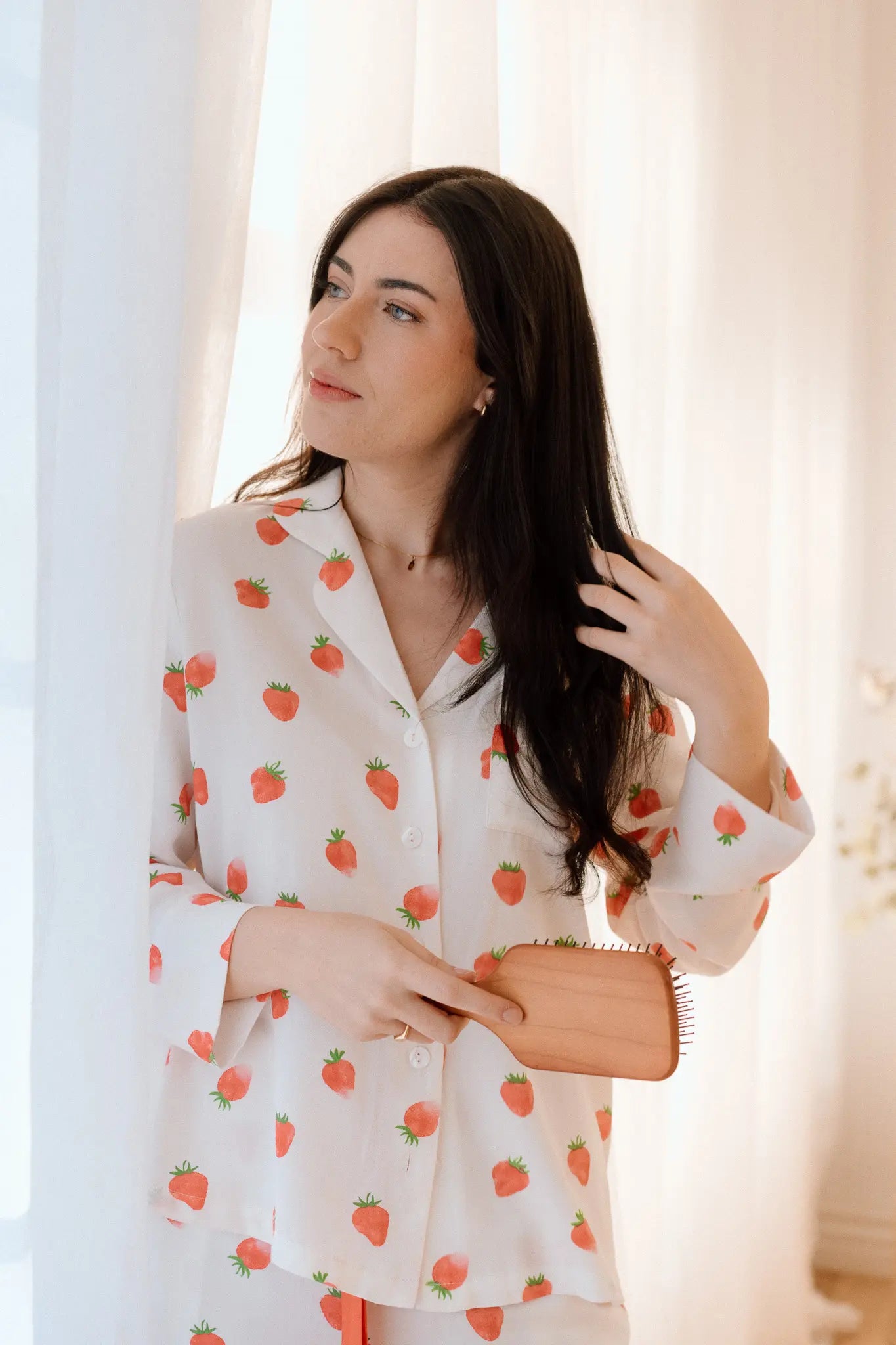 Strawberries & Cream Long Tencel™ Pyjama Set