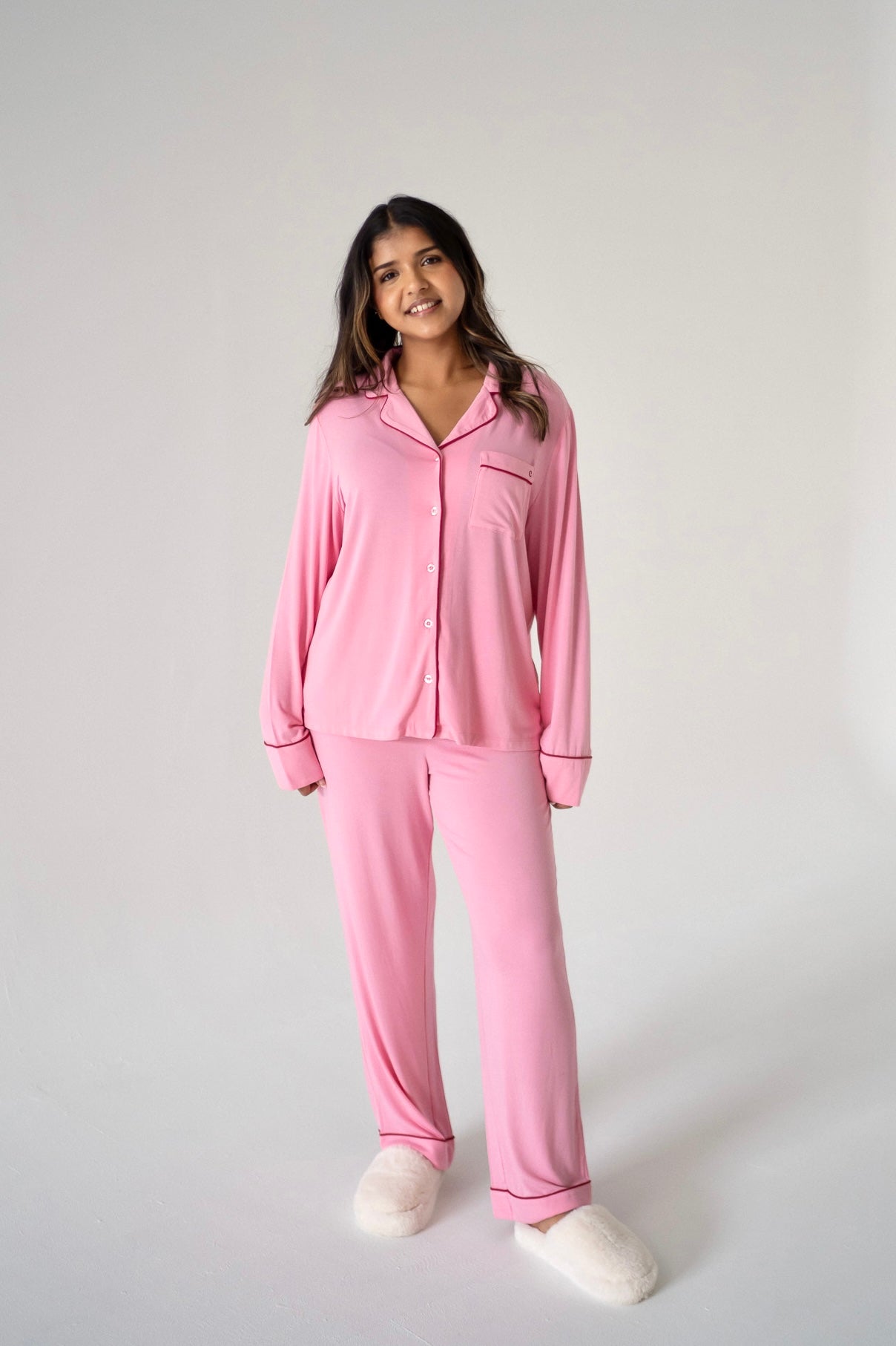 Cherry Blossom Long Bamboo Pyjama Set