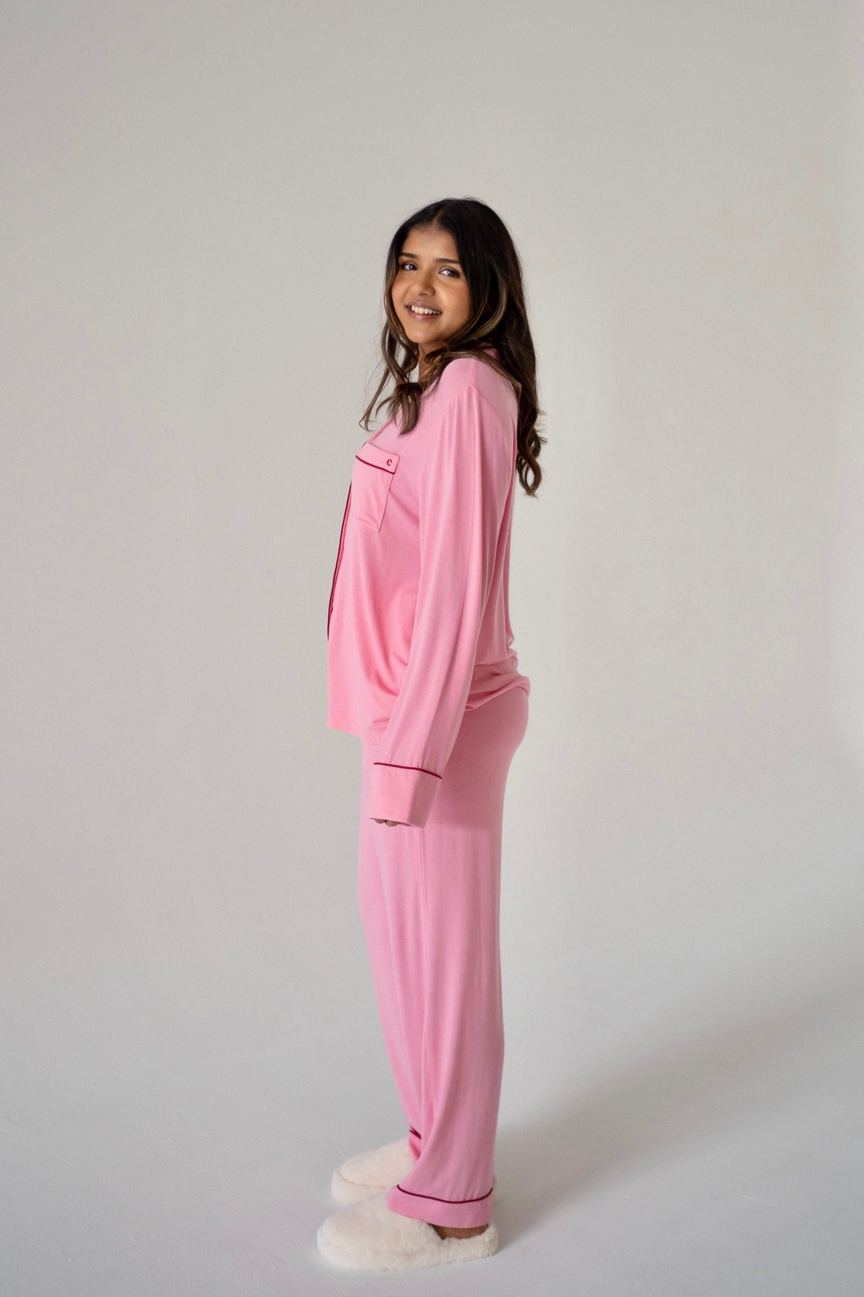 Cherry Blossom Long Bamboo Pyjama Set