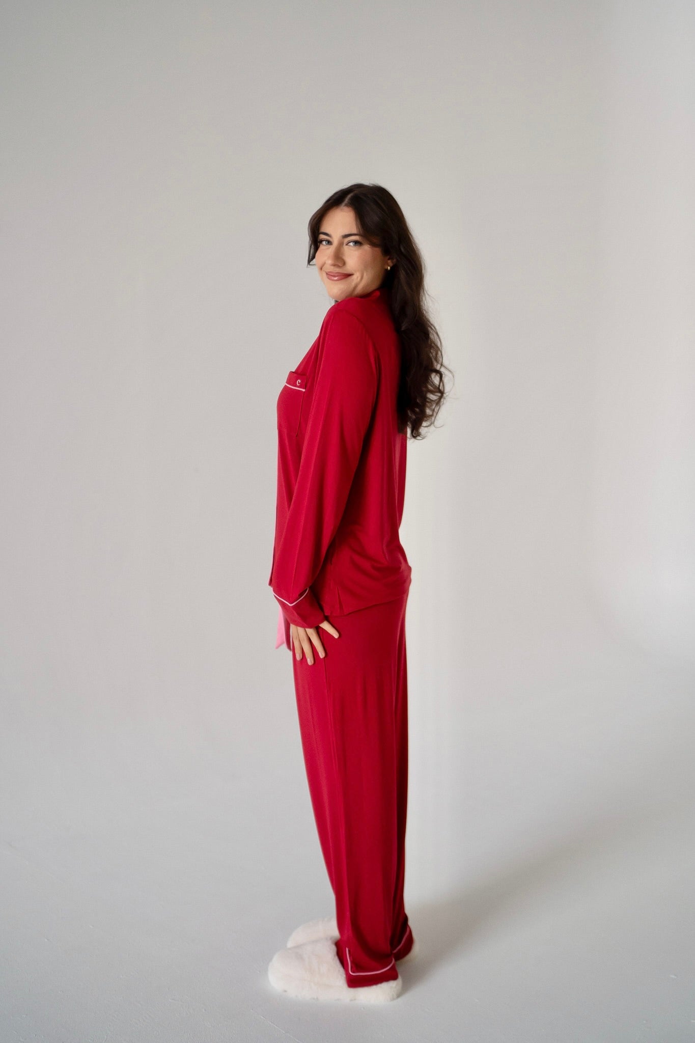 Hibiscus Long Bamboo Pyjama Set