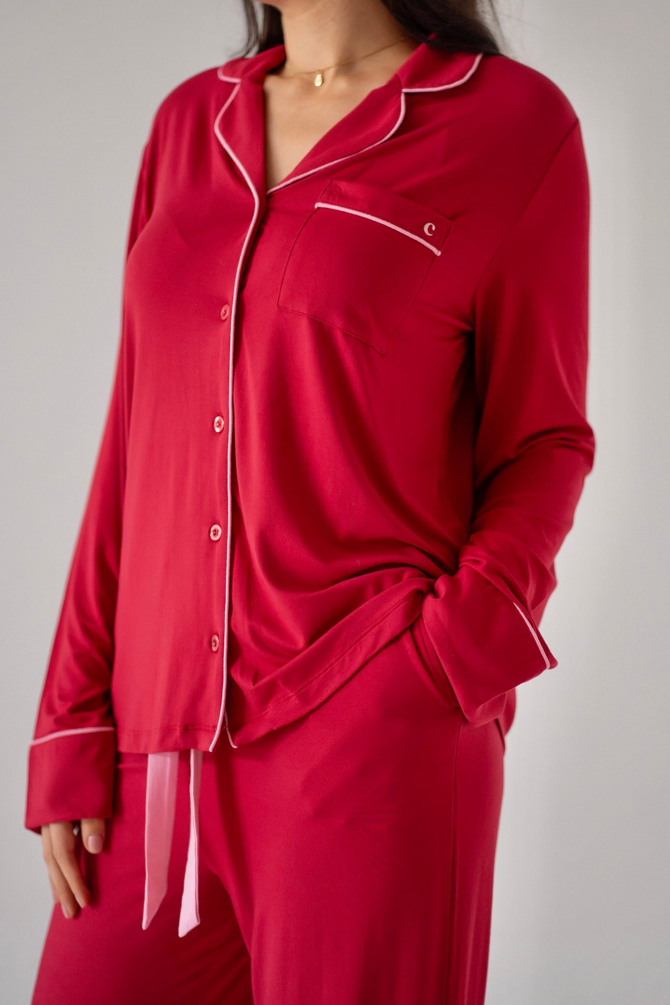 Hibiscus Long Bamboo Pyjama Set