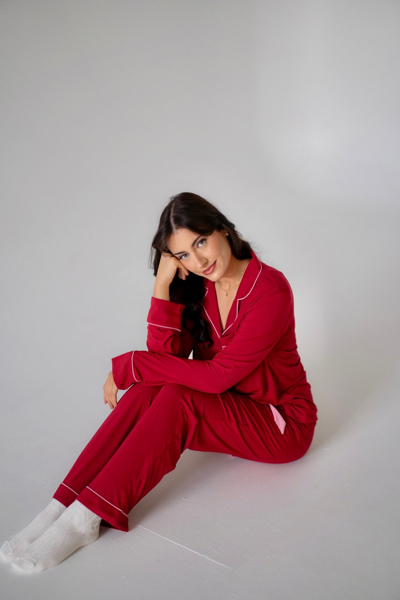 Hibiscus Long Bamboo Pyjama Set