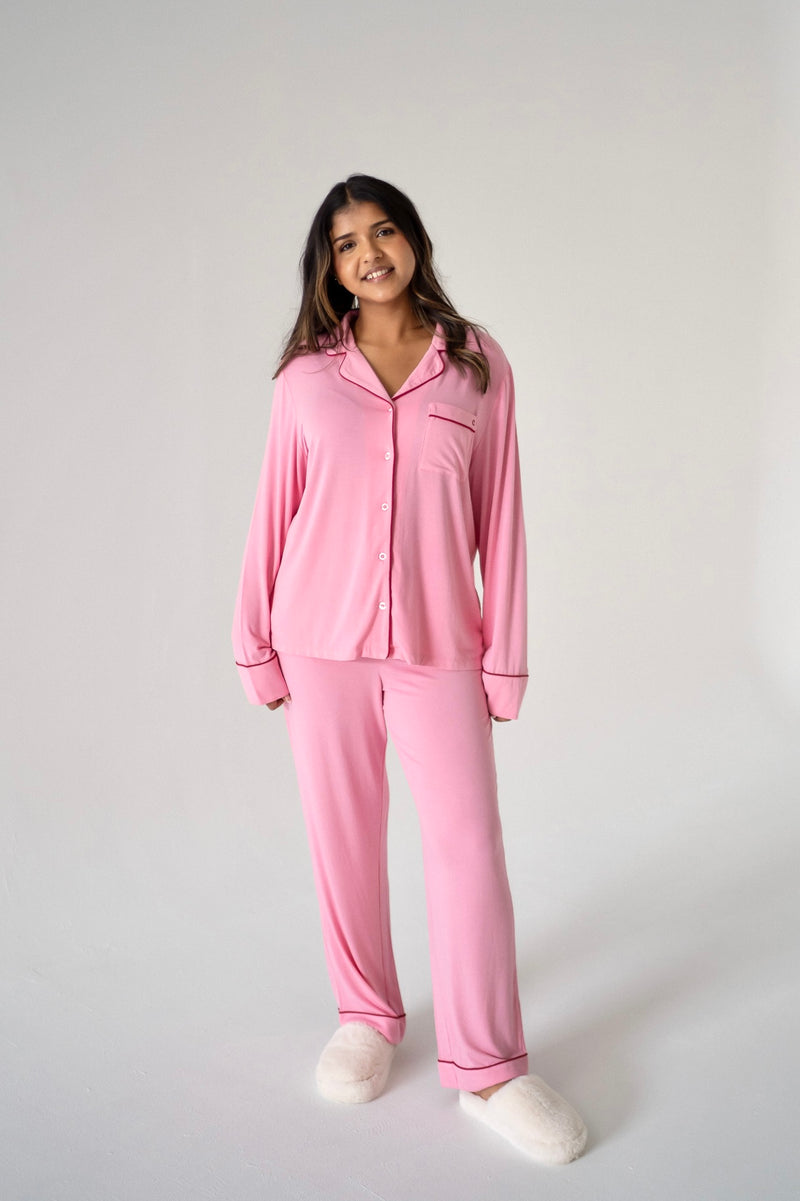 Cherry Blossom Long Bamboo Pyjama Set