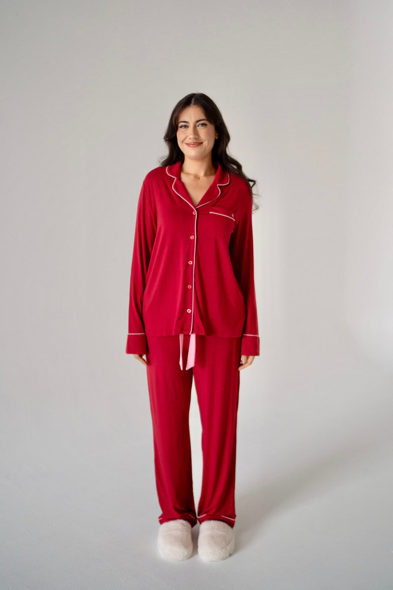 Hibiscus Long Bamboo Pyjama Set