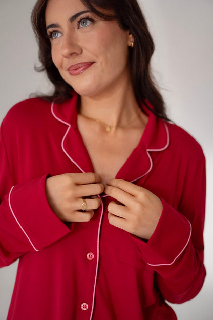 Hibiscus Long Bamboo Pyjama Set