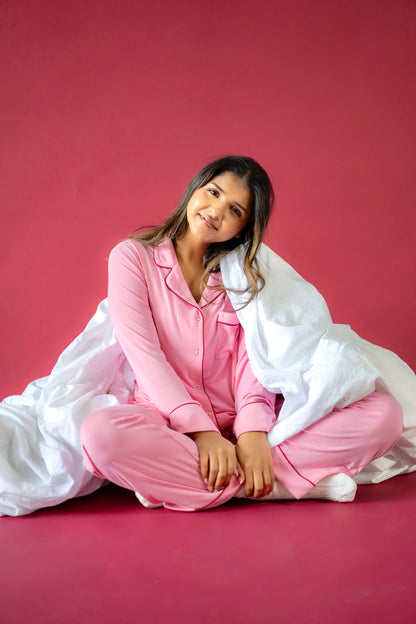 Cherry Blossom Long Bamboo Pyjama Set