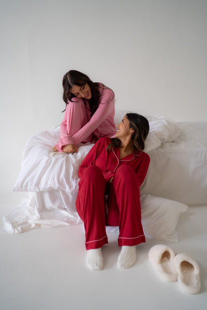 Cherry Blossom Long Bamboo Pyjama Set